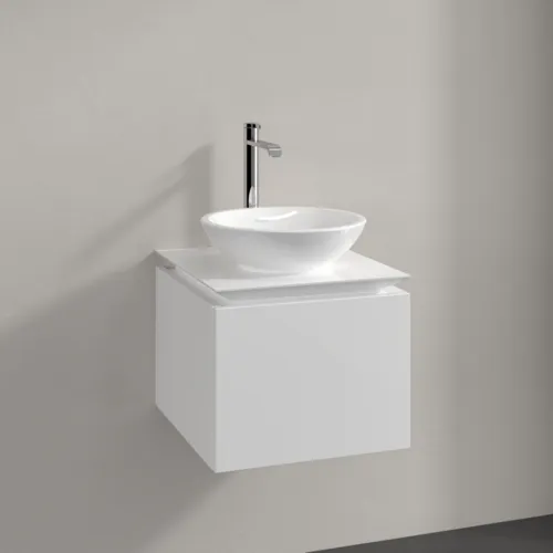 Bild von VILLEROY BOCH Legato Waschbeckenunterschrank, 1 Auszug, 450 x 380 x 500 mm, Glossy White / Glossy White #B56500DH