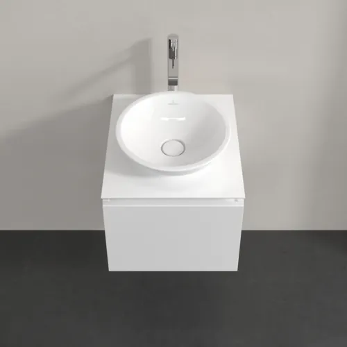 Bild von VILLEROY BOCH Legato Waschbeckenunterschrank, 1 Auszug, 450 x 380 x 500 mm, Glossy White / Glossy White #B56500DH