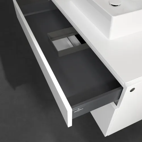 Bild von VILLEROY BOCH Legato Waschbeckenunterschrank, mit Beleuchtung, 2 Auszüge, 1000 x 550 x 500 mm, White Matt / White Matt #B604L0MS