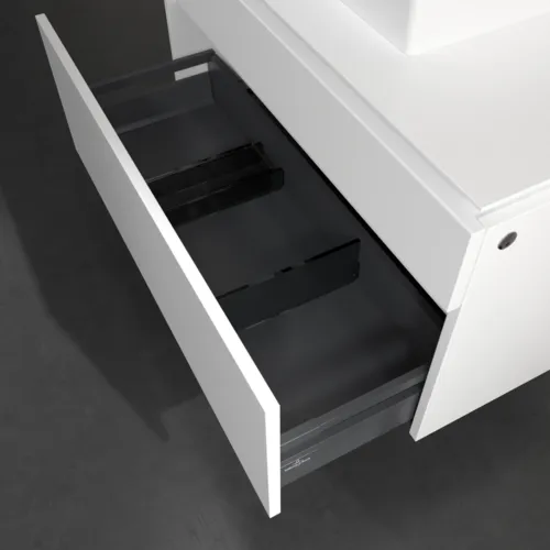 Bild von VILLEROY BOCH Legato Waschbeckenunterschrank, mit Beleuchtung, 2 Auszüge, 1000 x 550 x 500 mm, White Matt / White Matt #B604L0MS