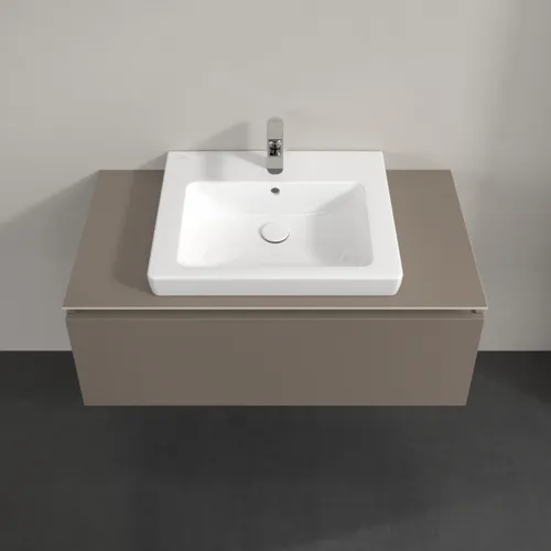 Bild von VILLEROY BOCH Legato Waschbeckenunterschrank, 1 Auszug, 1000 x 380 x 500 mm, Truffle Grey / Truffle Grey #B68000VG