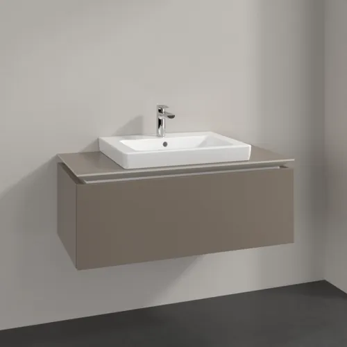 Bild von VILLEROY BOCH Legato Waschbeckenunterschrank, 1 Auszug, 1000 x 380 x 500 mm, Truffle Grey / Truffle Grey #B68000VG