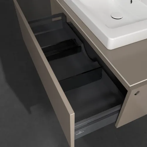 Bild von VILLEROY BOCH Legato Waschbeckenunterschrank, 1 Auszug, 1000 x 380 x 500 mm, Truffle Grey / Truffle Grey #B68000VG