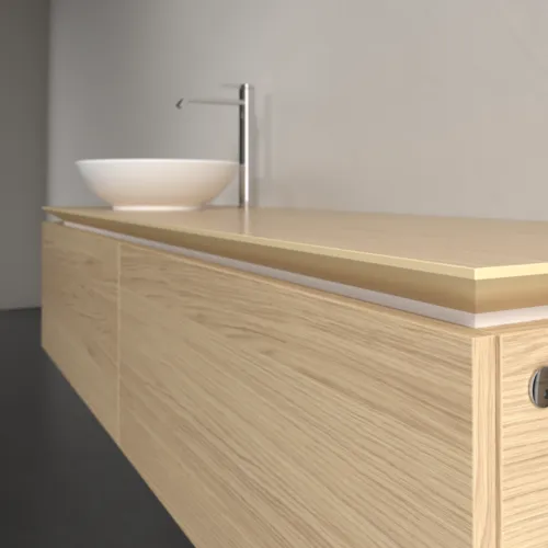 Bild von VILLEROY BOCH Legato Waschbeckenunterschrank, mit Beleuchtung, 2 Auszüge, 1600 x 380 x 500 mm, Nordic Oak / Nordic Oak #B595L0VJ