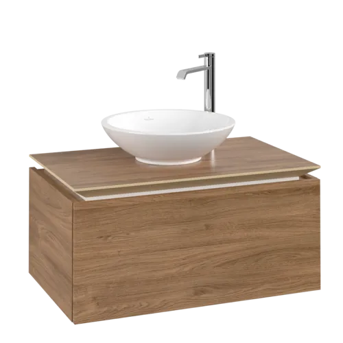 Bild von VILLEROY BOCH Legato Waschbeckenunterschrank, 1 Auszug, 800 x 380 x 500 mm, Kansas Oak / Kansas Oak #B60100RH