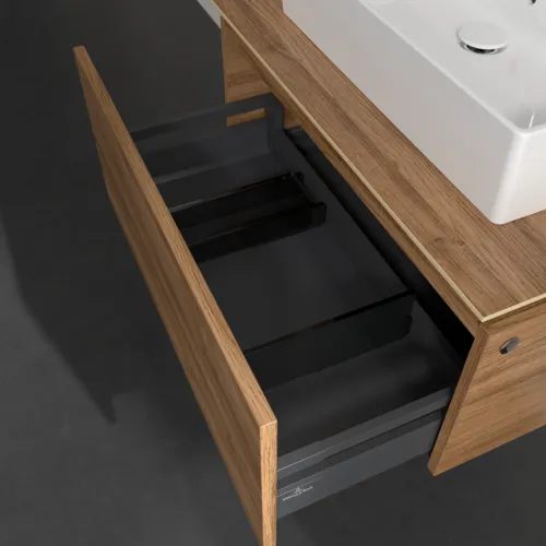 Bild von VILLEROY BOCH Legato Waschbeckenunterschrank, 1 Auszug, 800 x 380 x 500 mm, Kansas Oak / Kansas Oak #B60100RH