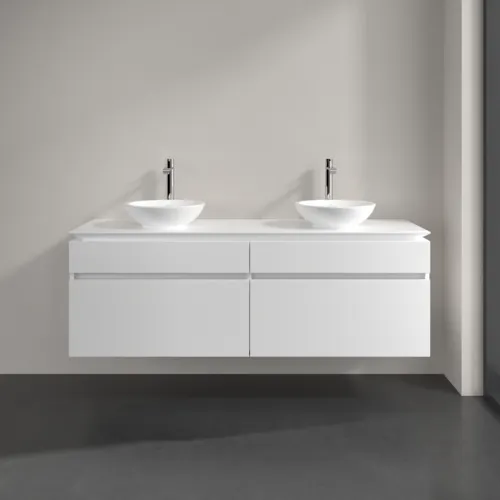 Bild von VILLEROY BOCH Legato Waschbeckenunterschrank, 4 Auszüge, 1600 x 550 x 500 mm, White Matt / White Matt #B60000MS