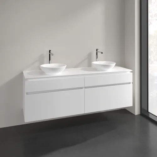 Bild von VILLEROY BOCH Legato Waschbeckenunterschrank, 4 Auszüge, 1600 x 550 x 500 mm, White Matt / White Matt #B60000MS