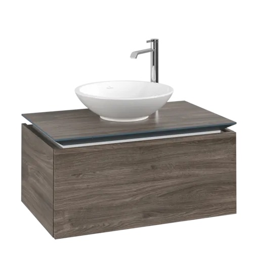 Bild von VILLEROY BOCH Legato Waschbeckenunterschrank, 1 Auszug, 800 x 380 x 500 mm, Stone Oak / Stone Oak #B60100RK