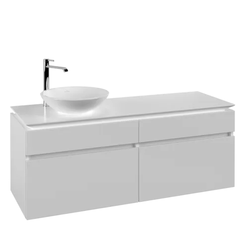 Bild von VILLEROY BOCH Legato Waschbeckenunterschrank, 4 Auszüge, 1400 x 550 x 500 mm, White Matt / White Matt #B58800MS