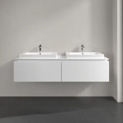Bild von VILLEROY BOCH Legato Waschbeckenunterschrank, 2 Auszüge, 1600 x 380 x 500 mm, Glossy White / Glossy White #B69200DH