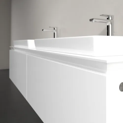 Bild von VILLEROY BOCH Legato Waschbeckenunterschrank, 2 Auszüge, 1600 x 380 x 500 mm, Glossy White / Glossy White #B69200DH
