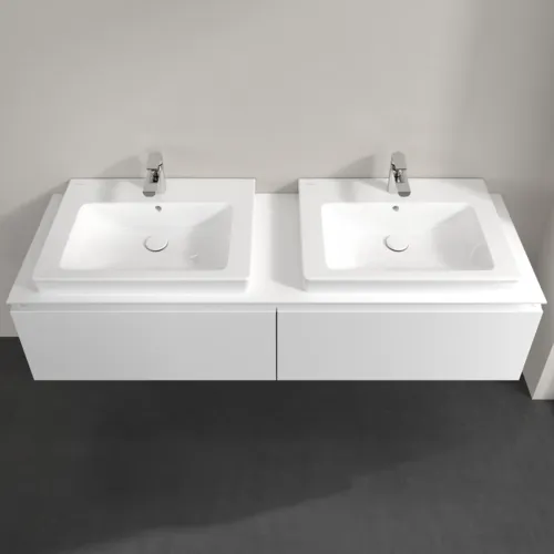 Bild von VILLEROY BOCH Legato Waschbeckenunterschrank, 2 Auszüge, 1600 x 380 x 500 mm, Glossy White / Glossy White #B69200DH
