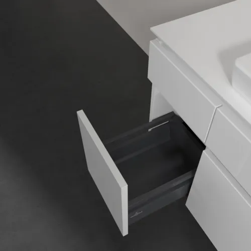Bild von VILLEROY BOCH Legato Waschbeckenunterschrank, 5 Auszüge, 1200 x 550 x 500 mm, Glossy White / Glossy White #B68300DH