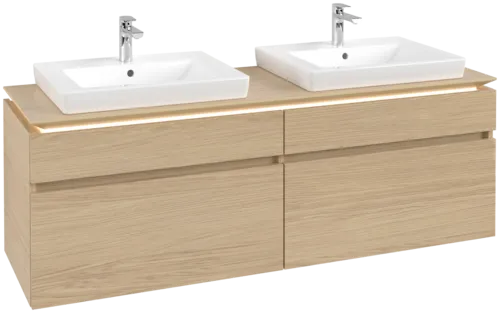 Bild von VILLEROY BOCH Legato Waschbeckenunterschrank, mit Beleuchtung, 4 Auszüge, 1600 x 550 x 500 mm, Nordic Oak / Nordic Oak #B693L0VJ