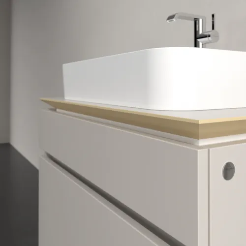 Bild von VILLEROY BOCH Legato Waschbeckenunterschrank, 2 Auszüge, 800 x 550 x 500 mm, Soft Grey / Soft Grey #B75400VK