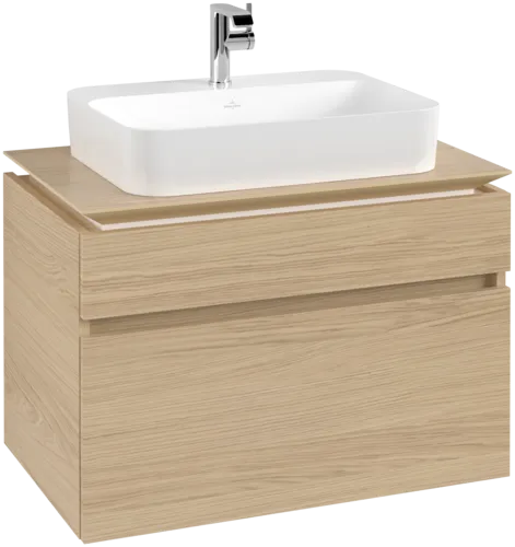 Bild von VILLEROY BOCH Legato Waschbeckenunterschrank, 2 Auszüge, 800 x 550 x 500 mm, Nordic Oak / Nordic Oak #B75400VJ