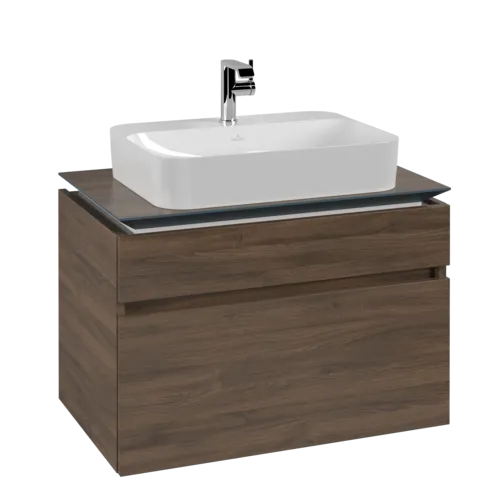 Bild von VILLEROY BOCH Legato Waschbeckenunterschrank, 2 Auszüge, 800 x 550 x 500 mm, Arizona Oak / Arizona Oak #B75400VH