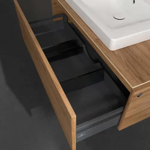 Bild von VILLEROY BOCH Legato Waschbeckenunterschrank, 1 Auszug, 1000 x 380 x 500 mm, Kansas Oak / Kansas Oak #B68000RH