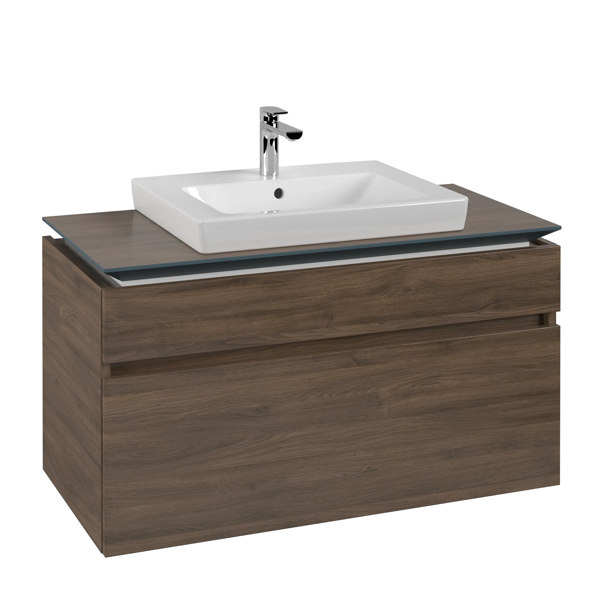 Bild von VILLEROY BOCH Legato Waschbeckenunterschrank, 2 Auszüge, 1000 x 550 x 500 mm, Arizona Oak / Arizona Oak #B68100VH