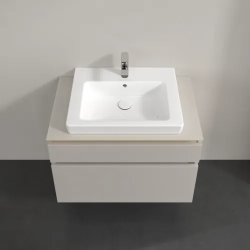 Bild von VILLEROY BOCH Legato Waschbeckenunterschrank, 2 Auszüge, 800 x 550 x 500 mm, Soft Grey / Soft Grey #B67900VK