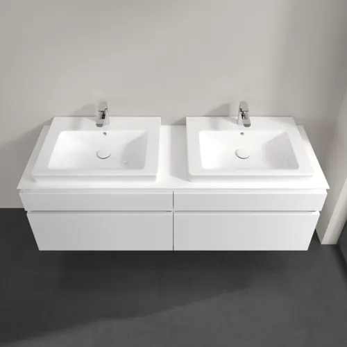 Bild von VILLEROY BOCH Legato Waschbeckenunterschrank, 4 Auszüge, 1600 x 550 x 500 mm, White Matt / White Matt #B69300MS
