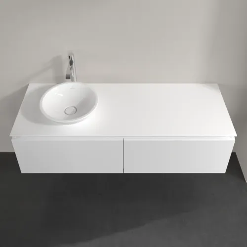 Bild von VILLEROY BOCH Legato Waschbeckenunterschrank, 2 Auszüge, 1400 x 380 x 500 mm, White Matt / White Matt #B58700MS