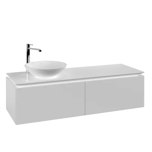 Bild von VILLEROY BOCH Legato Waschbeckenunterschrank, 2 Auszüge, 1400 x 380 x 500 mm, White Matt / White Matt #B58700MS