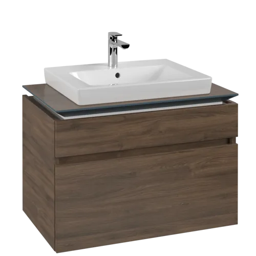 Bild von VILLEROY BOCH Legato Waschbeckenunterschrank, 2 Auszüge, 800 x 550 x 500 mm, Arizona Oak / Arizona Oak #B67900VH