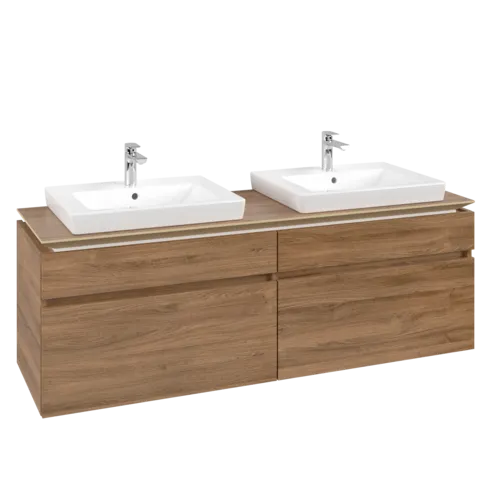 Bild von VILLEROY BOCH Legato Waschbeckenunterschrank, 4 Auszüge, 1600 x 550 x 500 mm, Kansas Oak / Kansas Oak #B69300RH