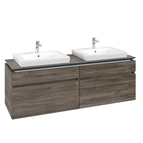 Bild von VILLEROY BOCH Legato Waschbeckenunterschrank, 4 Auszüge, 1600 x 550 x 500 mm, Stone Oak / Stone Oak #B69300RK