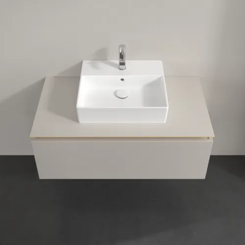 Bild von VILLEROY BOCH Legato Waschbeckenunterschrank, 1 Auszug, 1000 x 380 x 500 mm, Soft Grey / Soft Grey #B60300VK