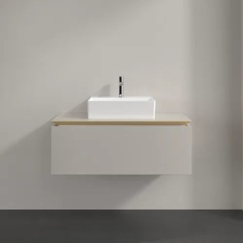 Bild von VILLEROY BOCH Legato Waschbeckenunterschrank, 1 Auszug, 1000 x 380 x 500 mm, Soft Grey / Soft Grey #B60300VK