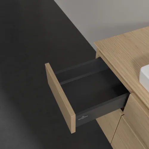 Bild von VILLEROY BOCH Legato Waschbeckenunterschrank, mit Beleuchtung, 5 Auszüge, 1200 x 550 x 500 mm, Nordic Oak / Nordic Oak #B683L0VJ