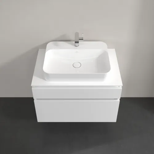 Bild von VILLEROY BOCH Legato Waschbeckenunterschrank, 2 Auszüge, 800 x 550 x 500 mm, Glossy White / Glossy White #B75400DH
