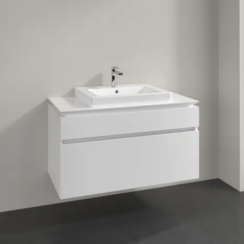 Bild von VILLEROY BOCH Legato Waschbeckenunterschrank, 2 Auszüge, 1000 x 550 x 500 mm, Glossy White / Glossy White #B68100DH