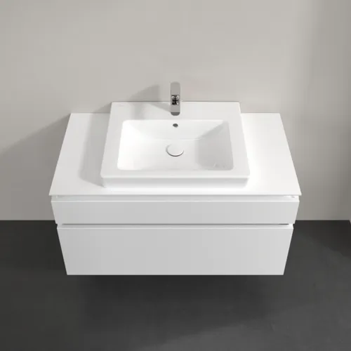 Bild von VILLEROY BOCH Legato Waschbeckenunterschrank, 2 Auszüge, 1000 x 550 x 500 mm, Glossy White / Glossy White #B68100DH