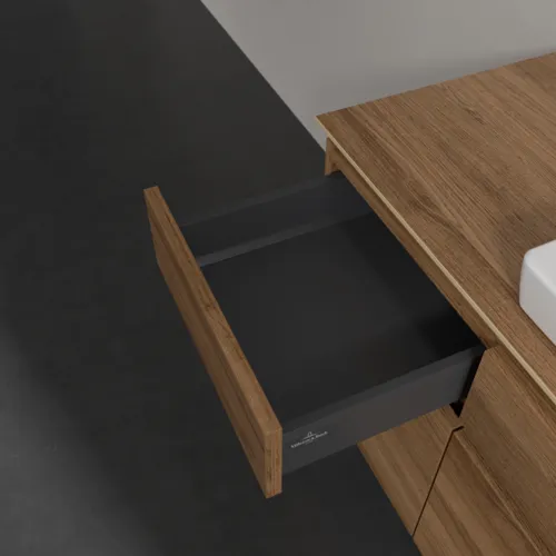 Bild von VILLEROY BOCH Legato Waschbeckenunterschrank, 5 Auszüge, 1400 x 550 x 500 mm, Kansas Oak / Kansas Oak #B68500RH