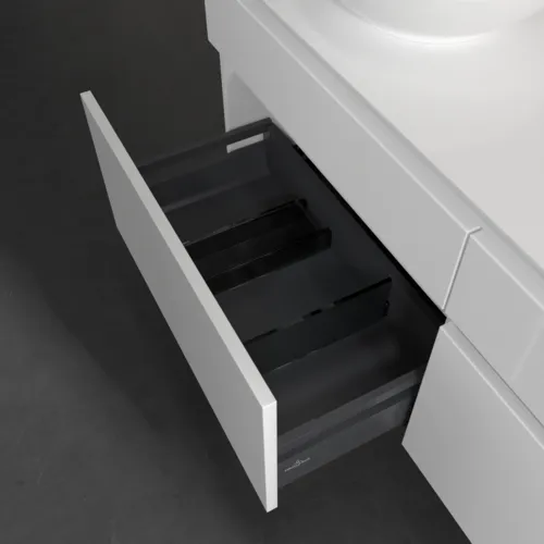 Bild von VILLEROY BOCH Legato Waschbeckenunterschrank, mit Beleuchtung, 4 Auszüge, 1400 x 550 x 500 mm, Glossy White / Glossy White #B588L0DH
