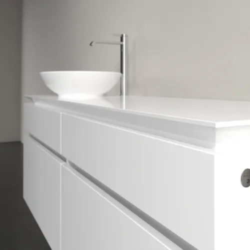 Bild von VILLEROY BOCH Legato Waschbeckenunterschrank, mit Beleuchtung, 4 Auszüge, 1400 x 550 x 500 mm, Glossy White / Glossy White #B588L0DH