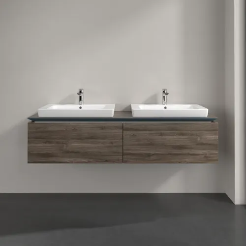 Bild von VILLEROY BOCH Legato Waschbeckenunterschrank, 2 Auszüge, 1600 x 380 x 500 mm, Stone Oak / Stone Oak #B69200RK