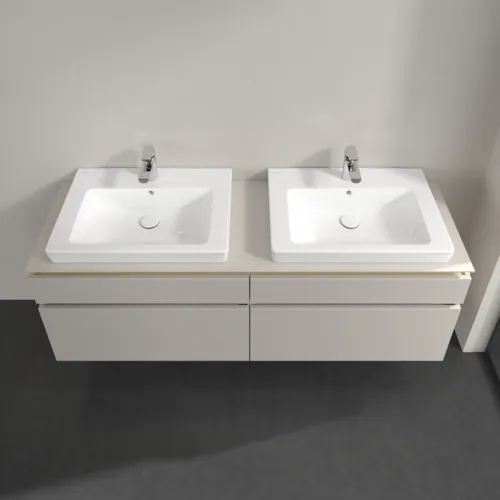 Bild von VILLEROY BOCH Legato Waschbeckenunterschrank, 4 Auszüge, 1600 x 550 x 500 mm, Soft Grey / Soft Grey #B69300VK