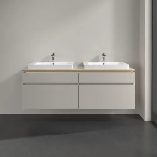 Bild von VILLEROY BOCH Legato Waschbeckenunterschrank, 4 Auszüge, 1600 x 550 x 500 mm, Soft Grey / Soft Grey #B69300VK