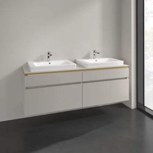 Bild von VILLEROY BOCH Legato Waschbeckenunterschrank, 4 Auszüge, 1600 x 550 x 500 mm, Soft Grey / Soft Grey #B69300VK