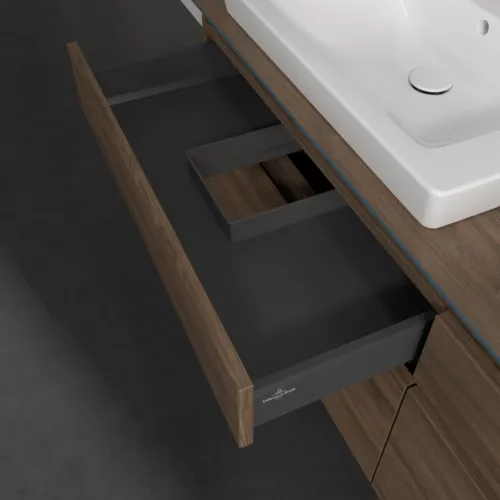 Bild von VILLEROY BOCH Legato Waschbeckenunterschrank, 4 Auszüge, 1600 x 550 x 500 mm, Arizona Oak / Arizona Oak #B69300VH
