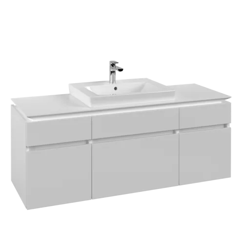 Bild von VILLEROY BOCH Legato Waschbeckenunterschrank, 5 Auszüge, 1400 x 550 x 500 mm, White Matt / White Matt #B68500MS