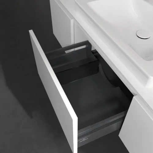 Bild von VILLEROY BOCH Legato Waschbeckenunterschrank, 3 Auszüge, 1200 x 380 x 500 mm, Glossy White / Glossy White #B68200DH