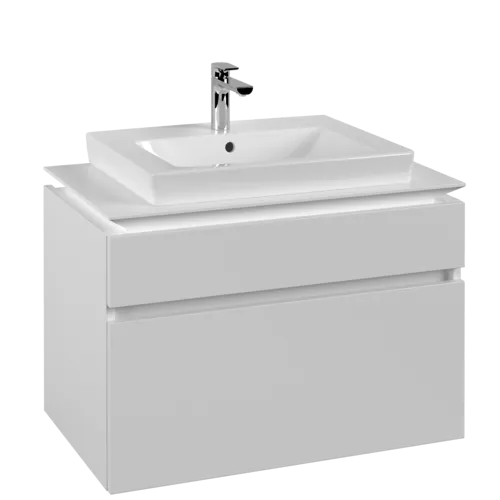 Bild von VILLEROY BOCH Legato Waschbeckenunterschrank, 2 Auszüge, 800 x 550 x 500 mm, White Matt / White Matt #B67900MS