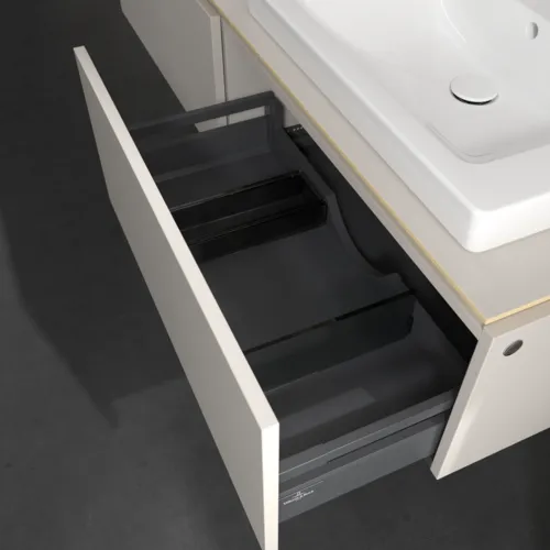 Bild von VILLEROY BOCH Legato Waschbeckenunterschrank, 2 Auszüge, 1600 x 380 x 500 mm, Soft Grey / Soft Grey #B69200VK