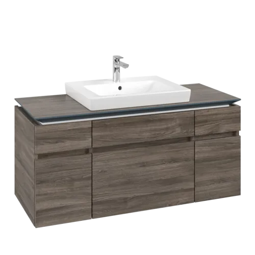 Bild von VILLEROY BOCH Legato Waschbeckenunterschrank, 5 Auszüge, 1200 x 550 x 500 mm, Stone Oak / Stone Oak #B68300RK